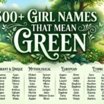 girl names that mean green