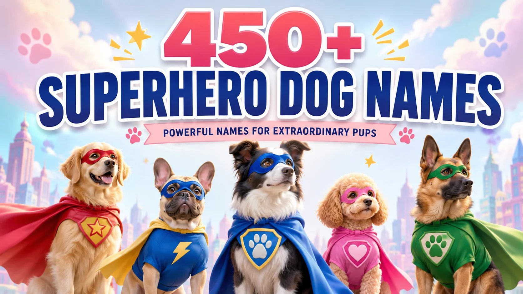 superhero dog namws