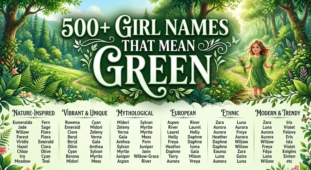 girl names that mean green