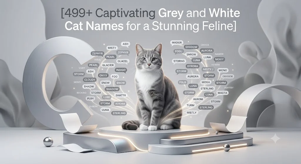 Grey and White Cat Names