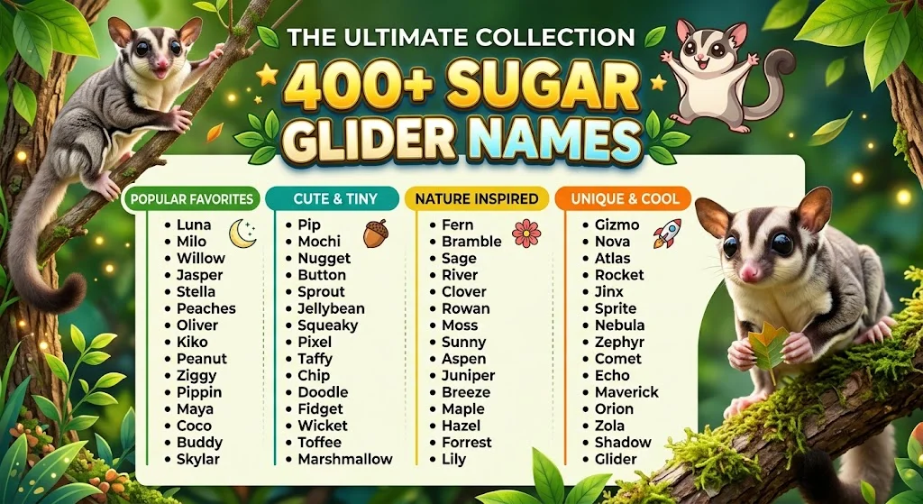 sugar glider names
